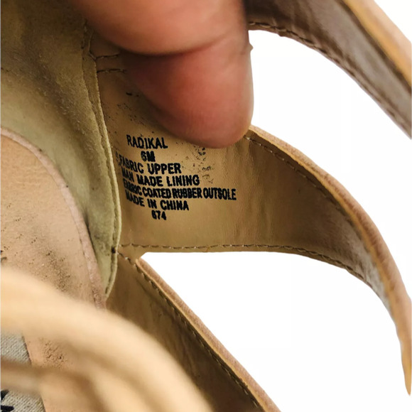 Steve Madden Radikel Rhinestones Gladiator High Heels Zip Lace Brown Size 6M - Picture 7 of 8